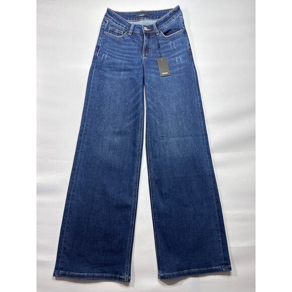 Oneso Denim - NWT ONESO Women's Mid Rise Wide Leg Blue Denim Jeans - Size 24 (24x31)